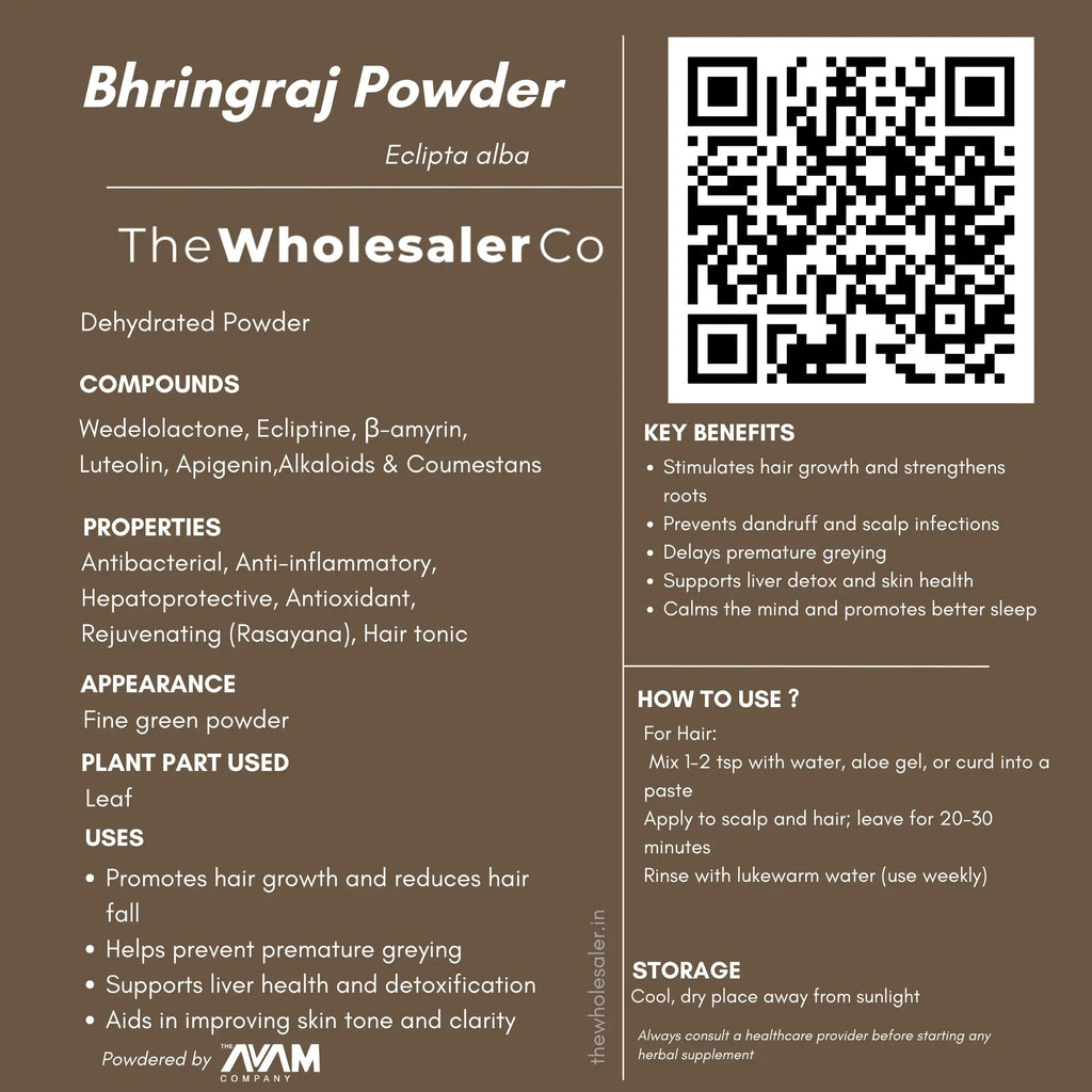 Bhringraj Powder - Eclipta alba - False daisy Bulk Supplier@TheWholesaleCo Prices
