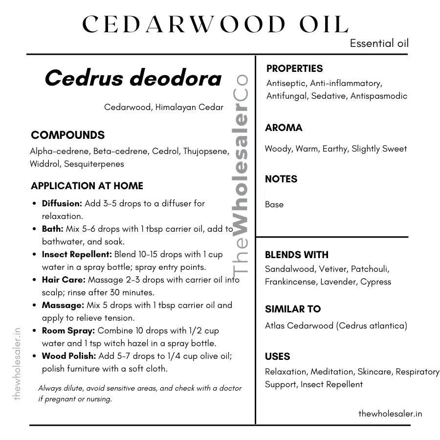 Cedarwood Oil (Himalayan Cedar) - Cedrus deodora Product vendor