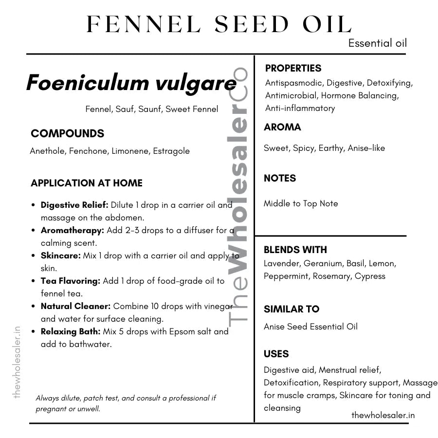 Fennel Seed Oil - Foeniculum vulgare Product vendor