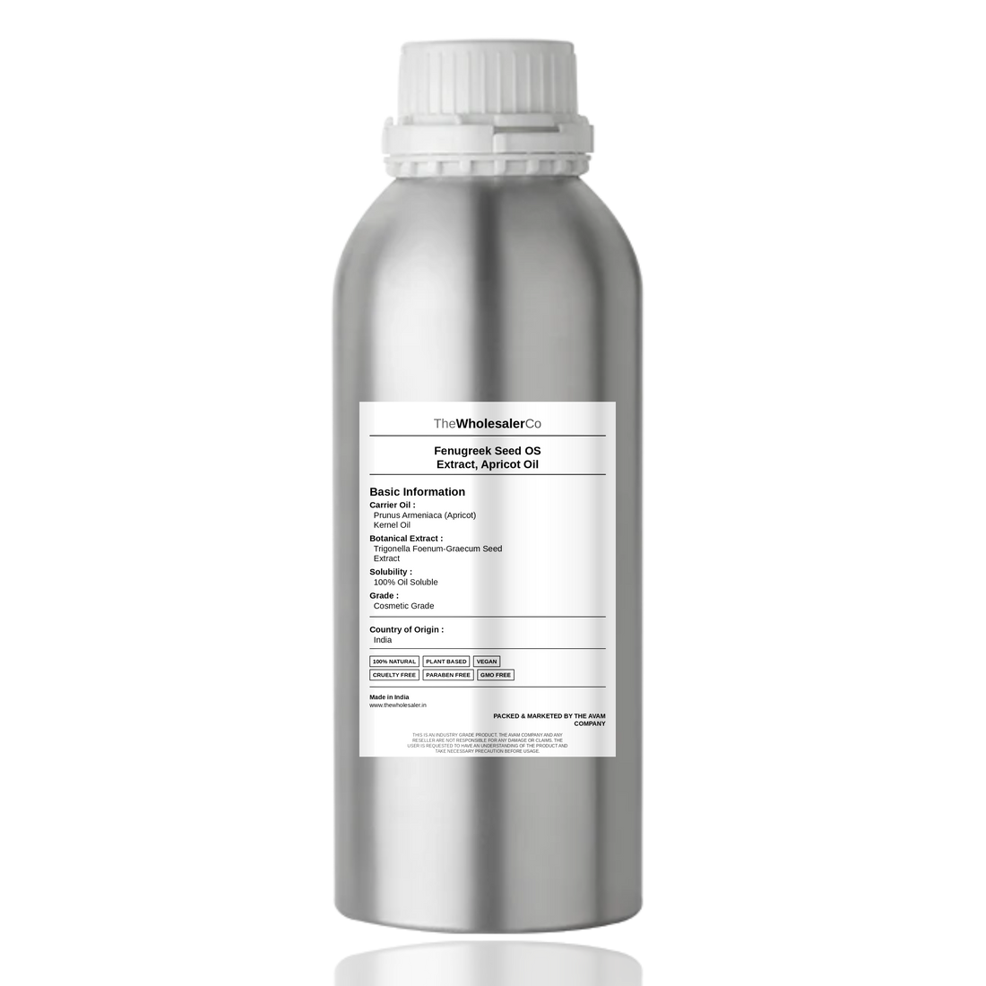 Fenugreek Seed oil-soluble extract in Apricot Kernel Oil