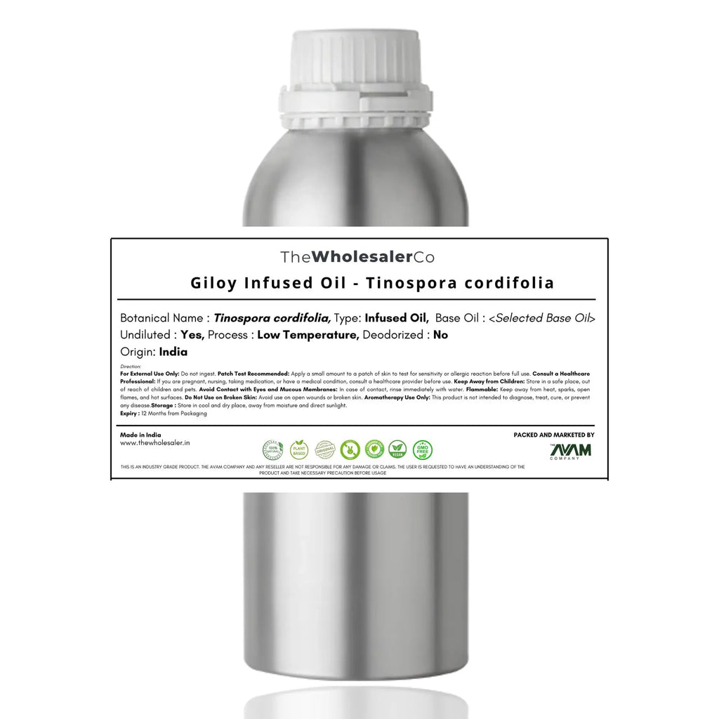 Giloy Infused Oil - Guduchi - Tinospora cordifolia Bulk Supplier@TheWholesaleCo Prices