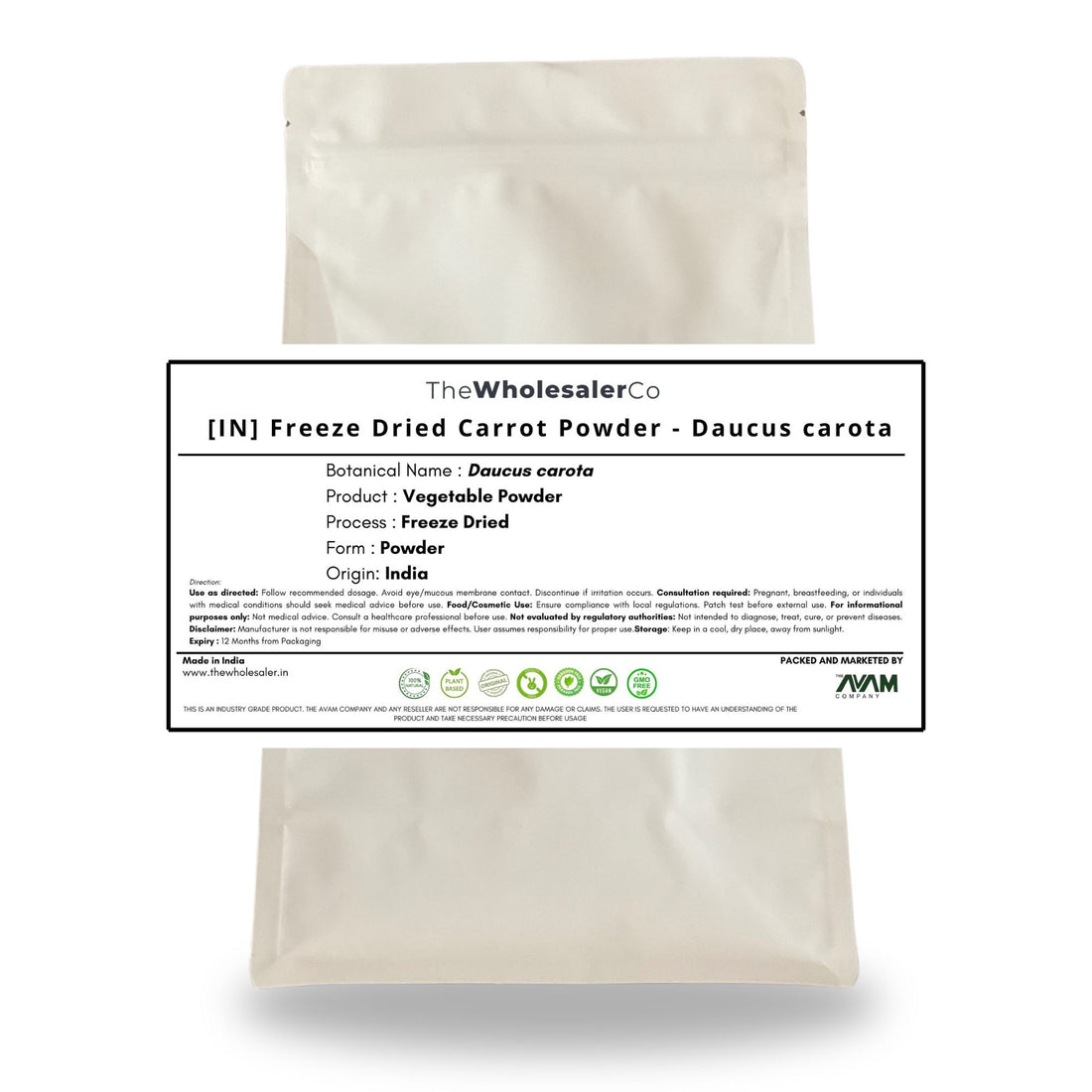[IN] Freeze Dried Carrot Powder - Daucus carota